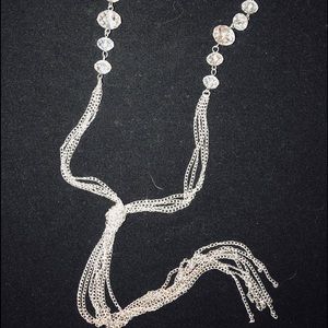 Elegant Silver & Crystal Necklace